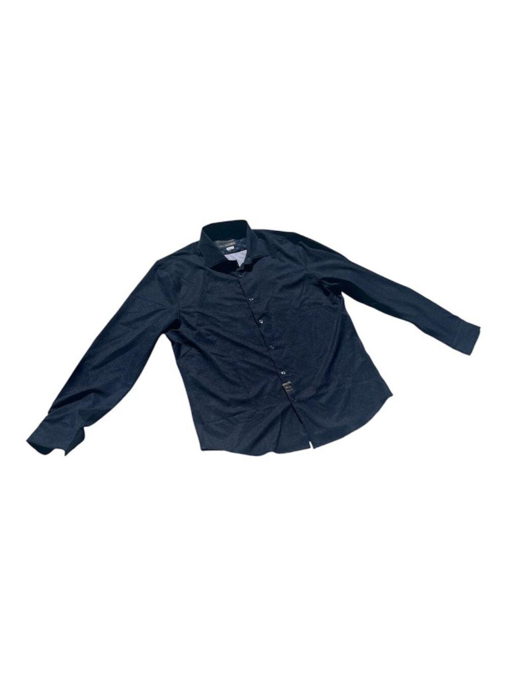 DENIM & FLOWER RICKY SINGH Dress Shirt Size XL 44 Blue 8 Way Stretch